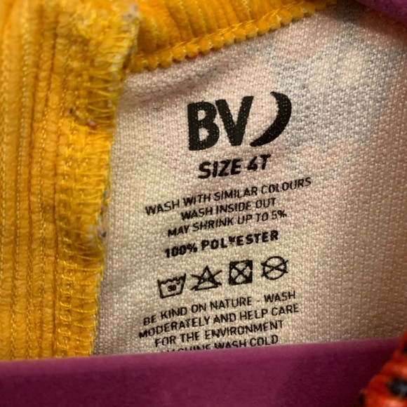 YELLOW LONG SLEEVE CORDUROY PRINTED DRESS WITH ADORABLE BEAVER SIZE 4T - Picture 6 of 6